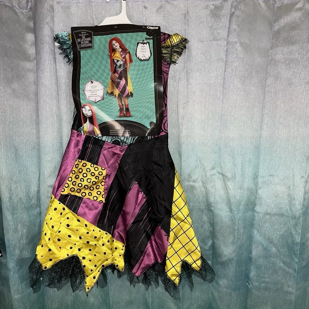 The Nightmare Before Christmas Sally Deluxe Child Costume Dress Sz 7-8 NWT